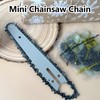 5Pcs Chainsaw Chain with Chainsaw Guide Rail, 6 Inch Mini