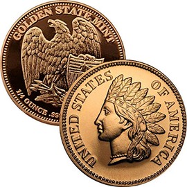 1/4 oz .999 Pure Copper Medallion (Indian Head)