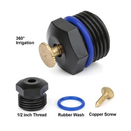 La Farah 20pcs Atomizing Sprinkler Nozzle,1/2 inch Garden Misting Emitters Adjustable 360 Degree Agricultural Lawn Watering Universal Nozzle Irrigation Micro Spray Heads