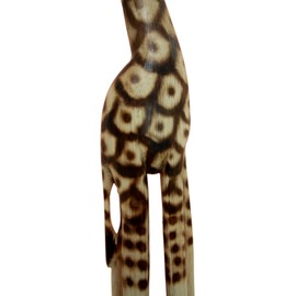 BALIKRAFT Hand Made Wood Artisans Jerapah Mega Large Upright Safari Giraffe Animal Decorative Figurine 39.75" H