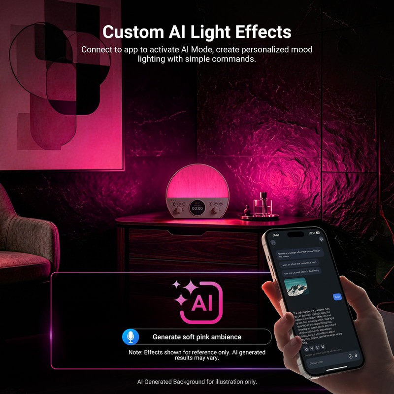 NEEWER NF03 Sunrise Alarm Clock Smart Wake Up Light, AI