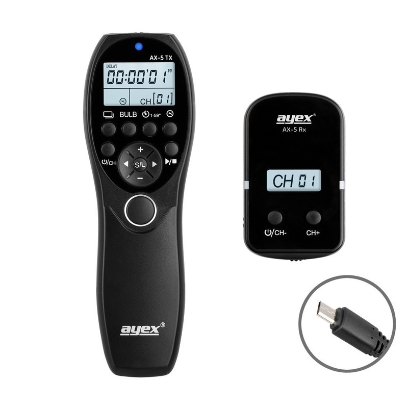 ayex Wireless Timer Remote Shutter Release AX-5 Compatible with Sony