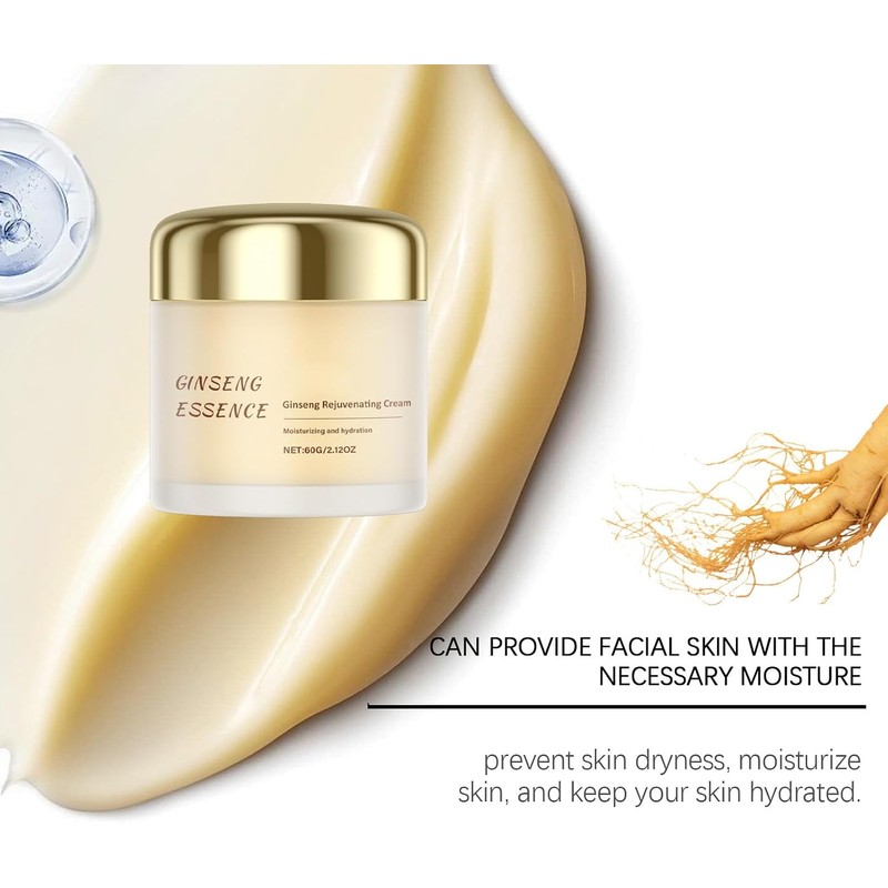 Crema Hidratante Facial de Ginseng, Nutrición e Hidratación Suave,60g (2)
