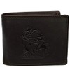 High-Quality Wallet Buffalo Wild Leather Bull Embossed, black, Modern
