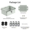 LeMotech Electrical Box, IP67 Waterproof Hinged Clear Cover Stainless Steel