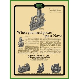 Novo 1923 NOVO Engine Co. of Lansing, Michigan New Metal Sign: 12x16" Ships Free
