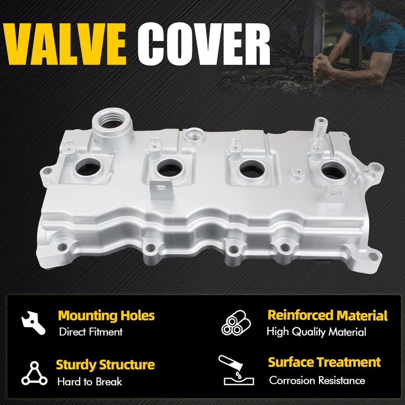 Aluminum Valve Cover Compatible with Nissan Altima 2007-2012, Rogue 2008-2013,