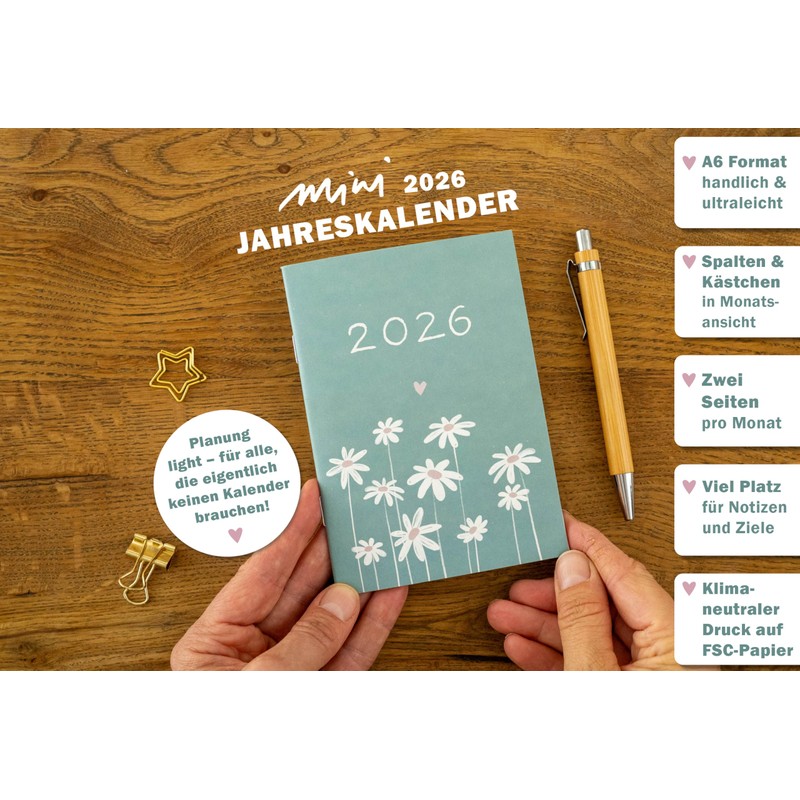 Eine der Guten Appointment Calendar A6 - Calendar 2026, Mini