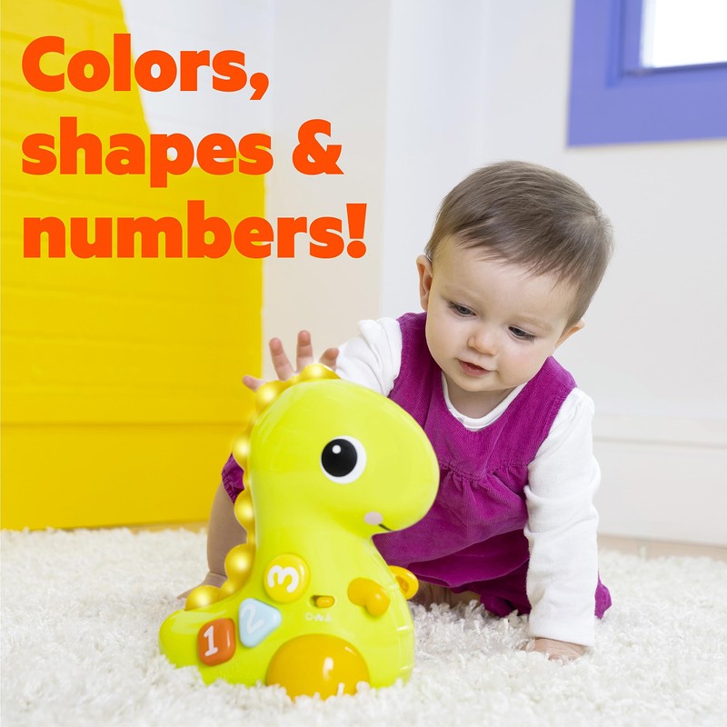 Bright Starts 12506 Go, Go Dino Toy with Music and