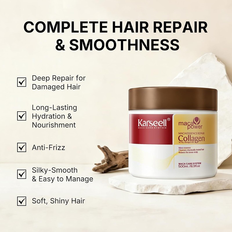 Karseell Mascarilla Capilar Con Colágeno, 500 ml