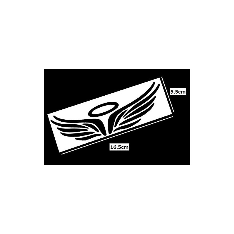 Angel Angel Wings Sticker Decal Emblem Black