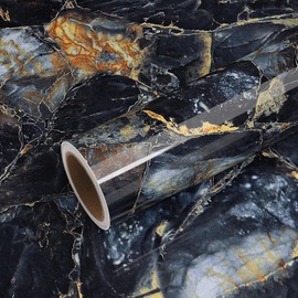 VEELIKE 15.7''x354'' Navy Blue Marble Contact Paper for Countertops Waterproof Marble Wallpaper Peel and Stick Marble Countertops Self Adhesive Removable Granite Vinyl Film for Walls Cabinets Kitchen