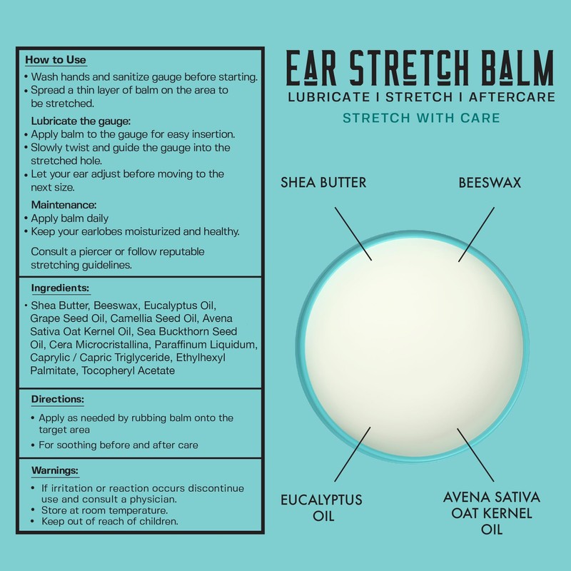 BASE LABORATORIES Ear Stretching Balm For Ear Gauges | Ear
