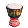 Hand-Carved In Ghana Miniature Djembe Drum Expertly Rope-Tuned with Goat