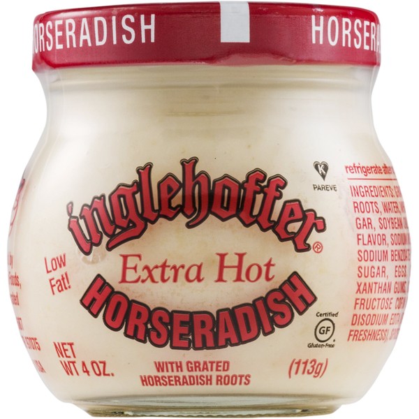 Inglehoffer Horseradish, Extra Hot, 4-Ounce Jars (Pack of 12)
