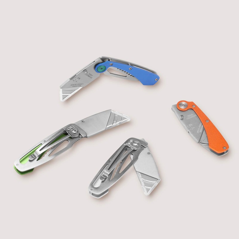 Lichamp 6-Pack Folding Utility Knifes Box Cutter, Quick Change Razor
