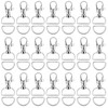 100PCS Premium Swivel Snap Hooks and D Rings, Swivel Snap