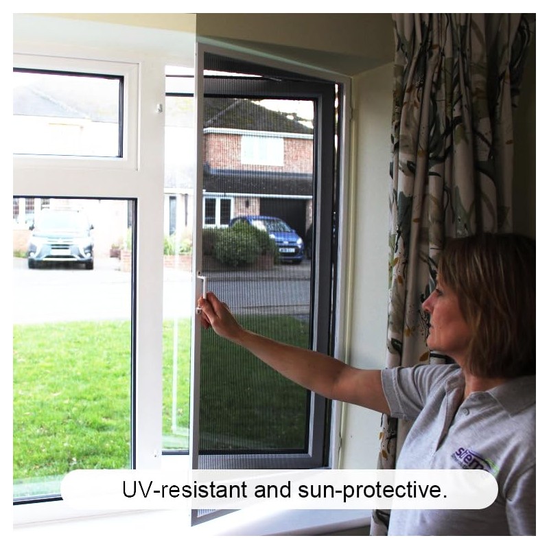 Pet Proof Window Screen Replacement Adjustable Thicken Charcoal Fiberglass Screen