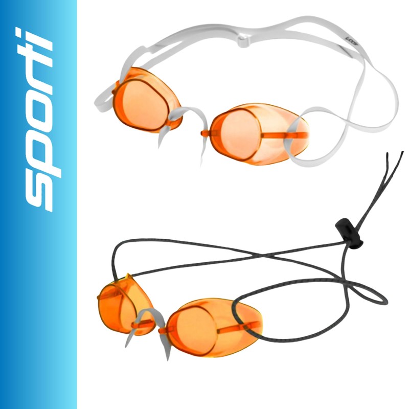 Sporti Antifog Swedish Goggle + Bungee Strap (Orange)