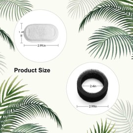 24 Pack Cat Water Fountain Filters,Pet Replacement Filters and Sponges Combo Pack for Cat Water Fountains,Stainless Steel Pet Water Dispenser(12 Filters&12 Sponges)