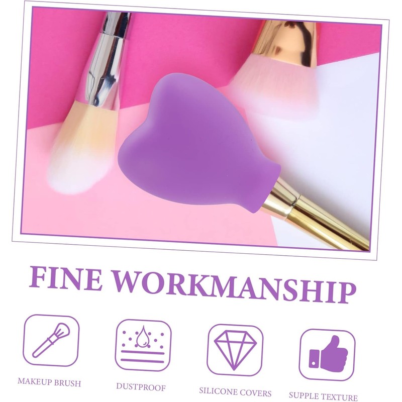 6 Piezas Estuche Para Brochas De Maquillaje De Silicona Fundas