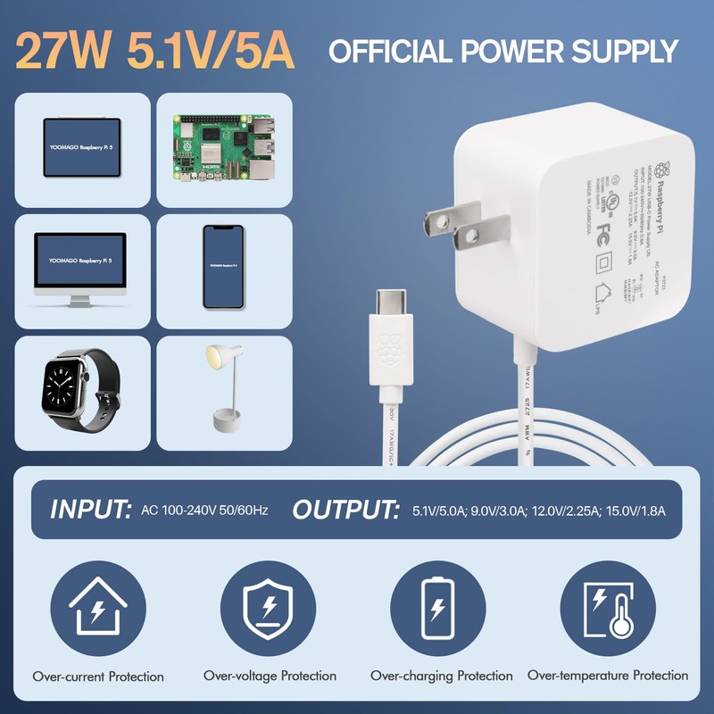 YOOMAGO Raspberry Pi 5 Starter Kit with Pi 5 4GB