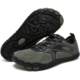 HOBIBEAR Barefoot Shoes for Women Men Wide Toe Box Zero Drop Cross-Training Minimalist Unisex Dark Green