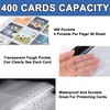 Card Binder 400 Pokets, Trading Card Binder 4-Pocket Cards Collection