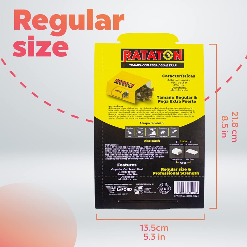 Rataton - Peanut Butter Scented Glue Trap, 12 Pack Ready