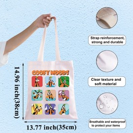 WZMPA Funny Dog Goofy Tote Bag Goofy Fans Gift Goofy Moods Shoulder Bag Goofy Merchandise (Goofy Moods TG)