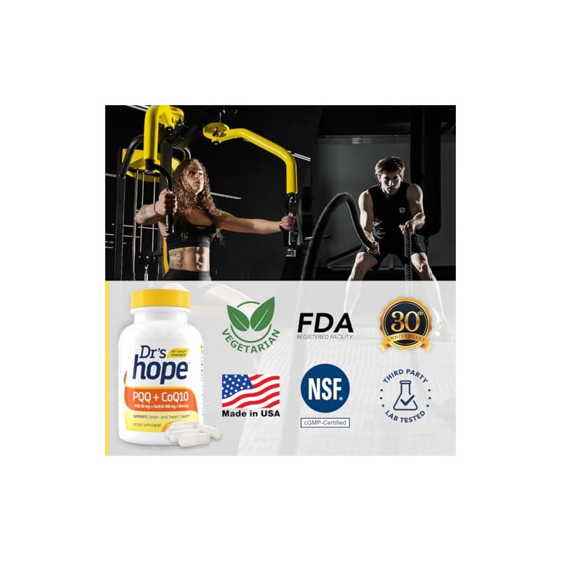 Hope Pqq Pyrroloquinoline Quinone Coq10 Ubiquinol 100 Apoya Factor Crecimiento