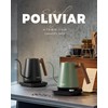 POLIVIAR Electric Gooseneck Kettle, 1350W Electric Tea Kettle Wood Pattern