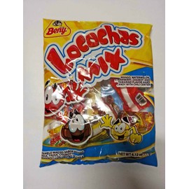 4x Beny Locochas Mix flavor (Watermelon,mango,strawberry,tarmind, chamoy Har Candy with chili center)5.1 oz