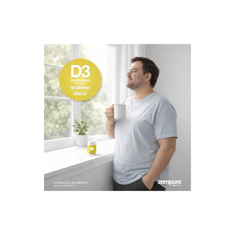 Vitamina D3 | Colecalciferol 4,000 UI | Tabletas Masticables Sabor