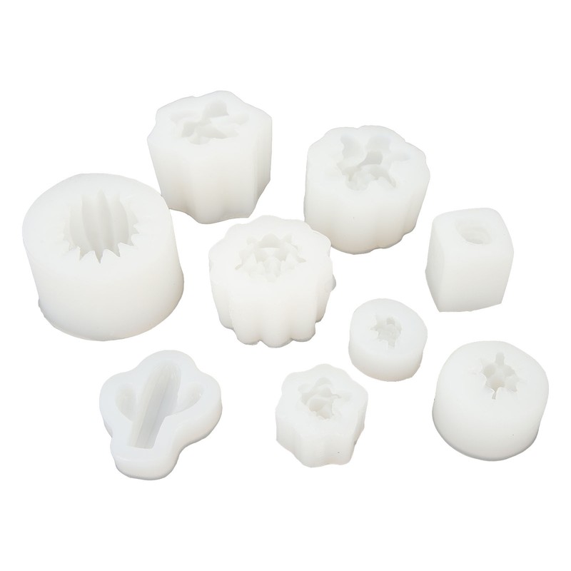 9Pcs Succulent Silicone Mold Soft Flexible Easy Release Easy to