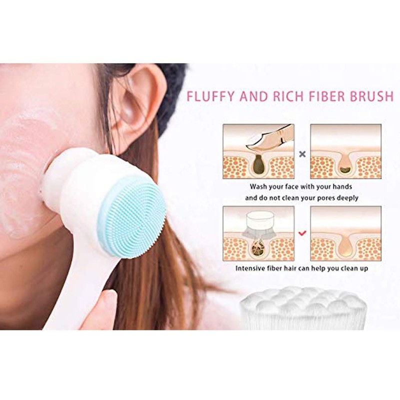 Cepillo Facial de Silicona Exfoliante Cepillo para Limpieza Facial Color