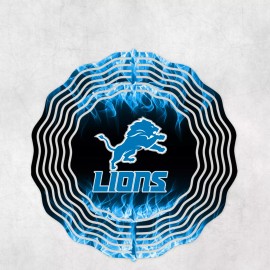 Handmade Detroit Lions Inspired 10" Wind Spinner #2