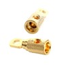 Car Audio Battery Terminal Connector Pure Brass Gold-Plated 4 Gauge