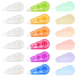 Hengxinchen Pack of 18 Mini Correction Tape 4 m x 5 mm Correction Mouse Mini Correction Pen Colour Correction Tape Mini Correction Tape for Students Office School Teacher
