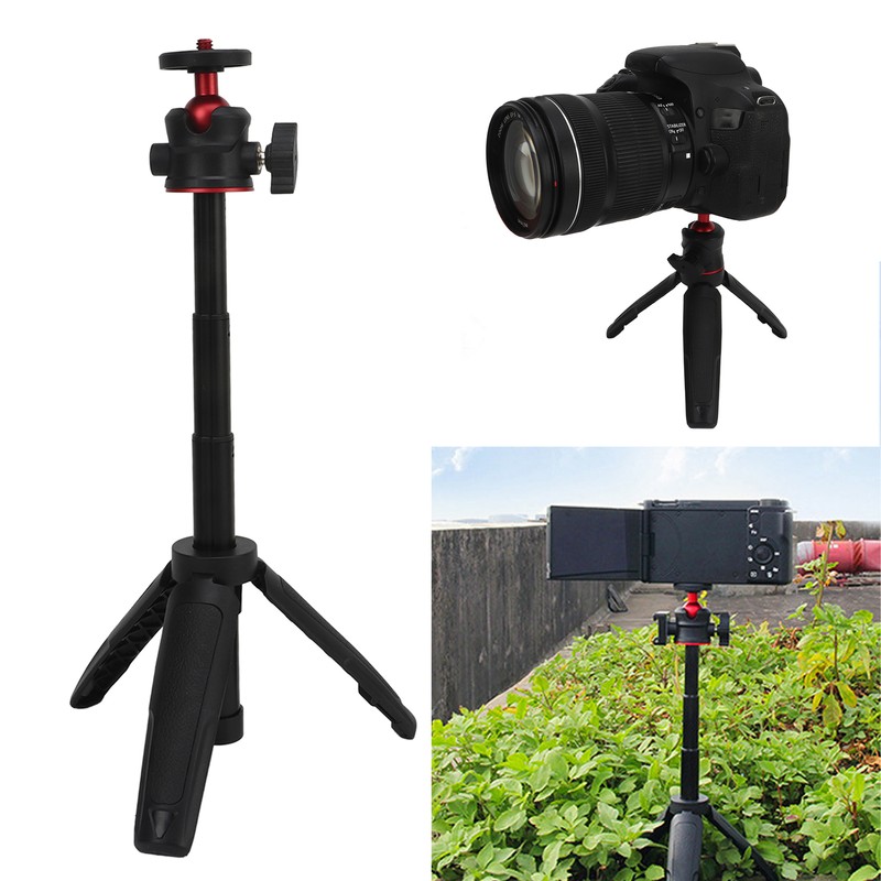 Desktop Camera Tripod with Non Slip Silicone Pad Multifunctional 1/4in