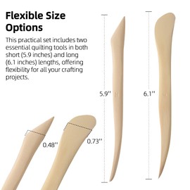 (2-Pack) Calvana Point Turner, Sewing Seam Marker, Crease Maker for Quilting, Compatible with Clover Point 2 Point Turner