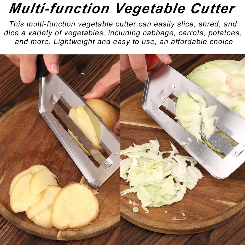 2pcs Dual Blade Julienne Cutter, Stainless Steel Shredder Knife Cabbage