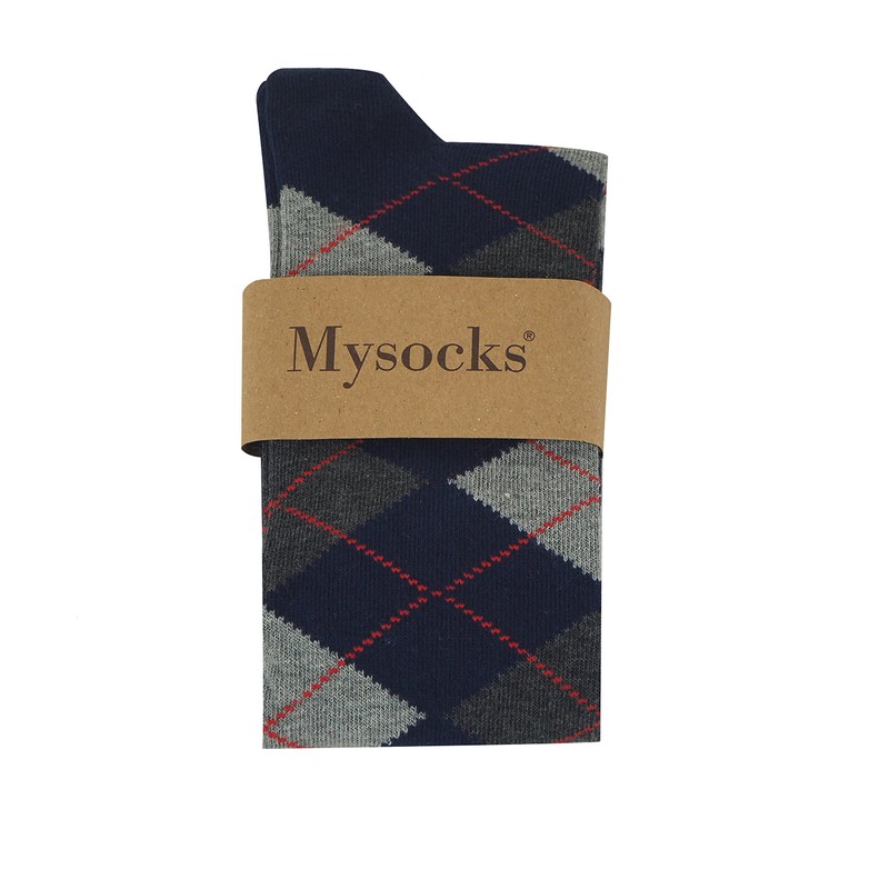 Mysocks Knee High Socks Long Golf Socks Fancy Colorful Argyle