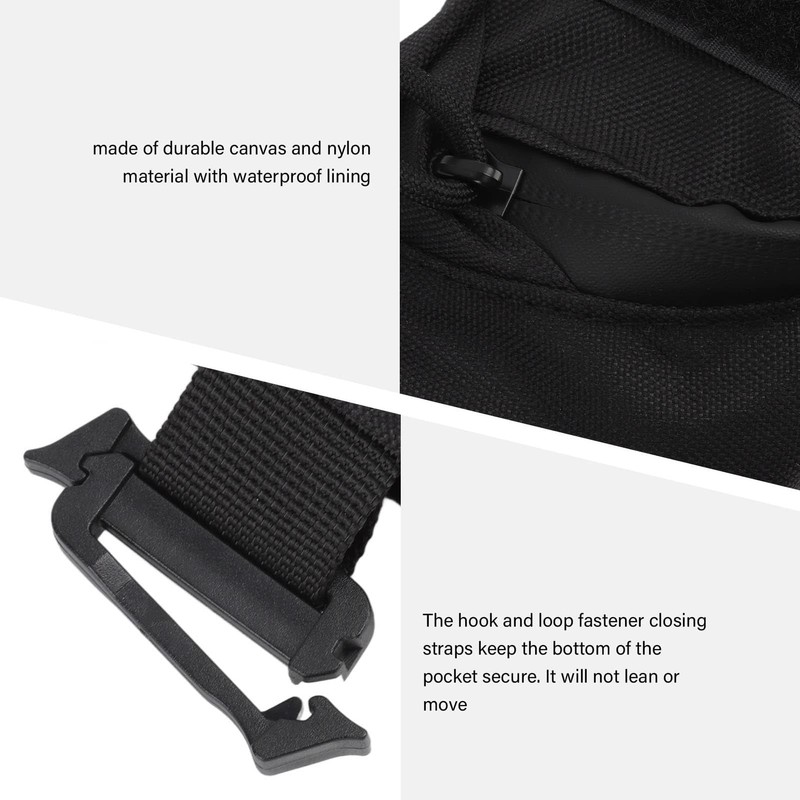 Atyhao Backpack Strap Pouch, Clip On Pouch Double Layers Waterproof