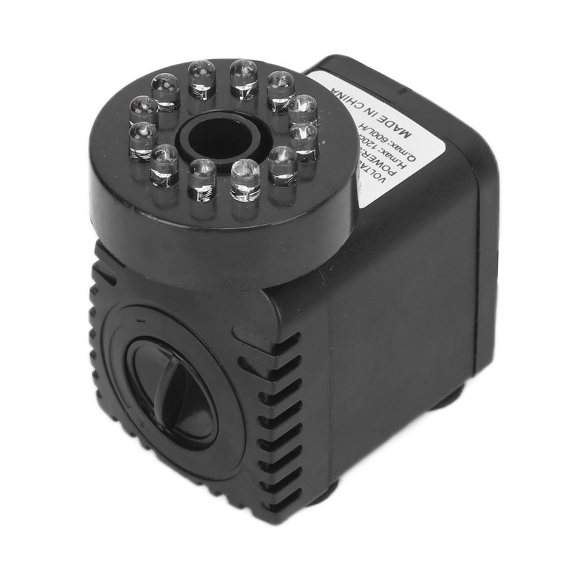Submersible Fountain Pump With LED Light Water Pump Light for