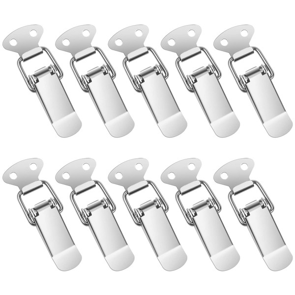 JatilEr Pack of 10 Stainless Steel Lever Lock Box Lock