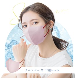 Ice CICIBELLA LINK Cooling Mask, Non-woven Fabric, Bi-Color, 3D Mask, Ear Painless, 3D Disposable Mask, Cool Touch Sensation, Color Mask, Heat Treatment, 22 Pieces, 44 Sheets, 53 Sheets, Easy to