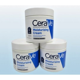 CERAVE MOISTURIZING CREAM FACE & BODY NORMAL TO DRY SKIN 16 OZ NWOB 3PC.