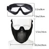 AOUTACC Airsoft Protective Gear Set, Half Face Mesh Masks with