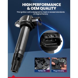 KAX UF589 Ignition Coil Packs 4 Pack,Fit for 2008 2009 2010 2011 2012 2013 2014 2015 2016 2017 Lancer 2.0L 2.4L,2011-2017 Outlander Sport 2.0L 2.4L,2007-2016 Outlander 2.4L 3.0L